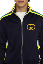 Load image into Gallery viewer, Contrasting stripes full-zip jacket