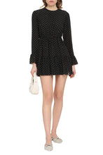 Load image into Gallery viewer, Polka-dot print silk mini dress