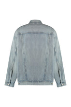 Load image into Gallery viewer, Size Sticker denim jacket