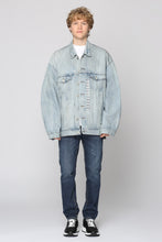 Load image into Gallery viewer, Size Sticker denim jacket