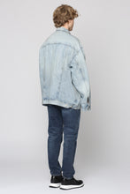 Load image into Gallery viewer, Size Sticker denim jacket