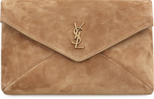 Load image into Gallery viewer, Large suede Cassandre envelope pouch