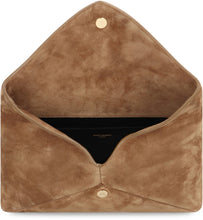 Load image into Gallery viewer, Large suede Cassandre envelope pouch