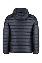 Load image into Gallery viewer, Hooded techno fabric down jacket