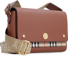 Load image into Gallery viewer, Note bag in leather and Vintage check fabric