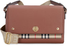 Load image into Gallery viewer, Note bag in leather and Vintage check fabric