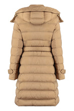 Load image into Gallery viewer, Hooded double-breasted down jacket