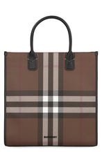 Load image into Gallery viewer, Checked print tote