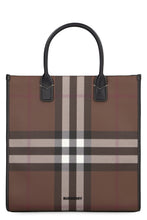 Load image into Gallery viewer, Checked print tote
