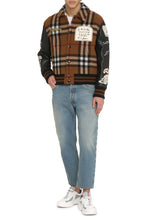 Load image into Gallery viewer, Wool and leather bomber jacket