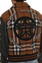 Load image into Gallery viewer, Wool and leather bomber jacket