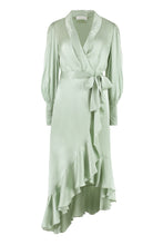 Load image into Gallery viewer, Silk wrap-dress