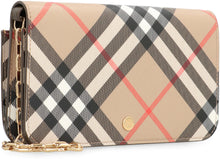 Load image into Gallery viewer, Burberry Check fabric wallet on chain