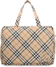 Load image into Gallery viewer, Check fabric travel bag