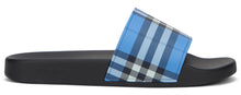 Load image into Gallery viewer, Slides with tartan pattern