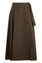Load image into Gallery viewer, Long skirt in wool gabardine