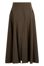 Load image into Gallery viewer, Long skirt in wool gabardine