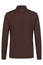 Load image into Gallery viewer, Long-sleeve polo in mixed cotton silk