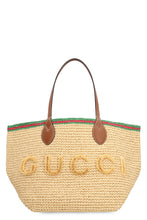 Load image into Gallery viewer, Raffia shopper bag