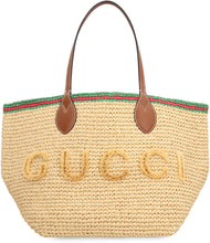 Load image into Gallery viewer, Raffia shopper bag