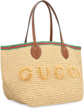 Load image into Gallery viewer, Raffia shopper bag