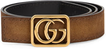 Load image into Gallery viewer, Reversible Belt Double G in Leather and Suede