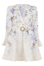 Load image into Gallery viewer, Short floral linen dress