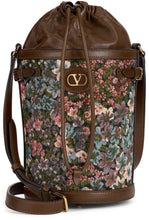 Load image into Gallery viewer, Bucket bag in cotton and leather
