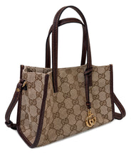 Load image into Gallery viewer, Mini tote with shoulder strap and monogram pattern