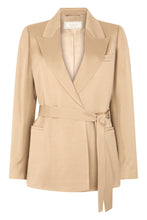 Load image into Gallery viewer, Cotton blazer with belt
