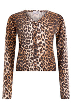 Load image into Gallery viewer, Wool cardigan with animal print