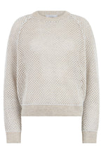 Load image into Gallery viewer, Crew neck sweater in perforated knit