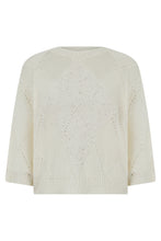 Load image into Gallery viewer, Sweater made of a linen and cotton blend with sequins