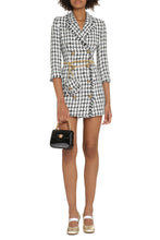 Load image into Gallery viewer, Tweed double breasted blazer dress