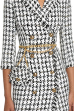 Load image into Gallery viewer, Tweed double breasted blazer dress