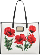 Load image into Gallery viewer, Canvas and leather shopping bag