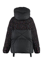 Load image into Gallery viewer, Puff Khris Tweed hooded down jacket