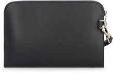 Load image into Gallery viewer, Leather clutch with logo