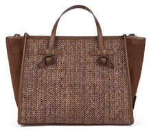 Load image into Gallery viewer, Marcella straw bag with suede finishes