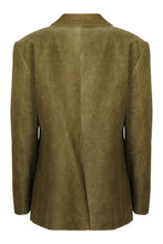 Load image into Gallery viewer, Oversized velvet double-breasted blazer