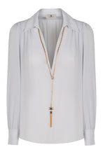 Load image into Gallery viewer, Shirt in georgette with necklace