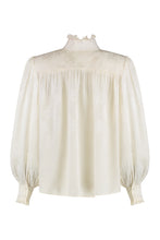 Load image into Gallery viewer, Oversized silk jacquard blouse