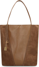 Load image into Gallery viewer, Tote bag Chloé Spin in burgundy leather and suede