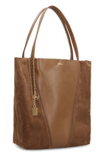 Load image into Gallery viewer, Tote bag Chloé Spin in burgundy leather and suede