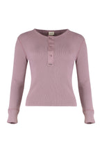 Load image into Gallery viewer, Fitted Henley shirt in cotton jersey
