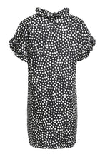 Load image into Gallery viewer, Mini dress with short sleeves in silk jacquard