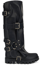 Load image into Gallery viewer, Leather biker boots