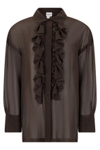 Load image into Gallery viewer, Sheer blouse with ruffles