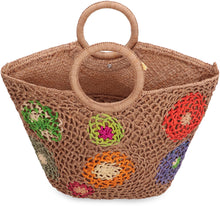 Load image into Gallery viewer, Daddy Fleur M raffia handbag