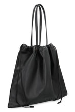 Load image into Gallery viewer, Drawstring leather tote
